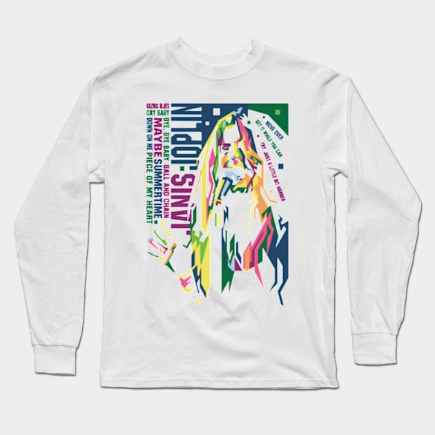 Janis Joplin new 7 Long Sleeve T-Shirt by Vidi MusiCartoon